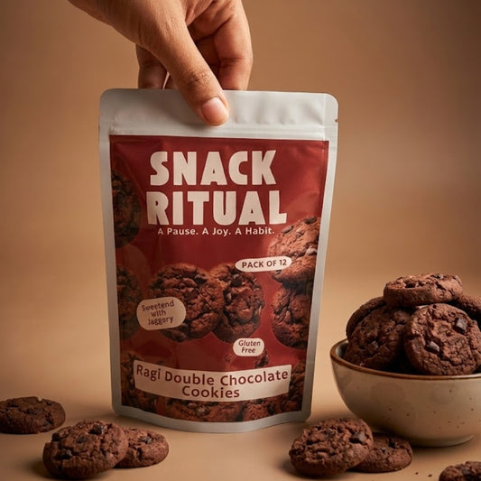 Ragi Double Chocolate Mini Cookies (Gluten Free)