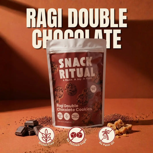 Ragi Double Chocolate Cookies | Gluten Free