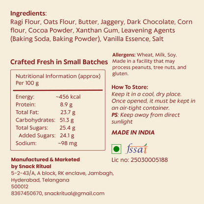 Ragi Double Chocolate Cookies | Gluten Free