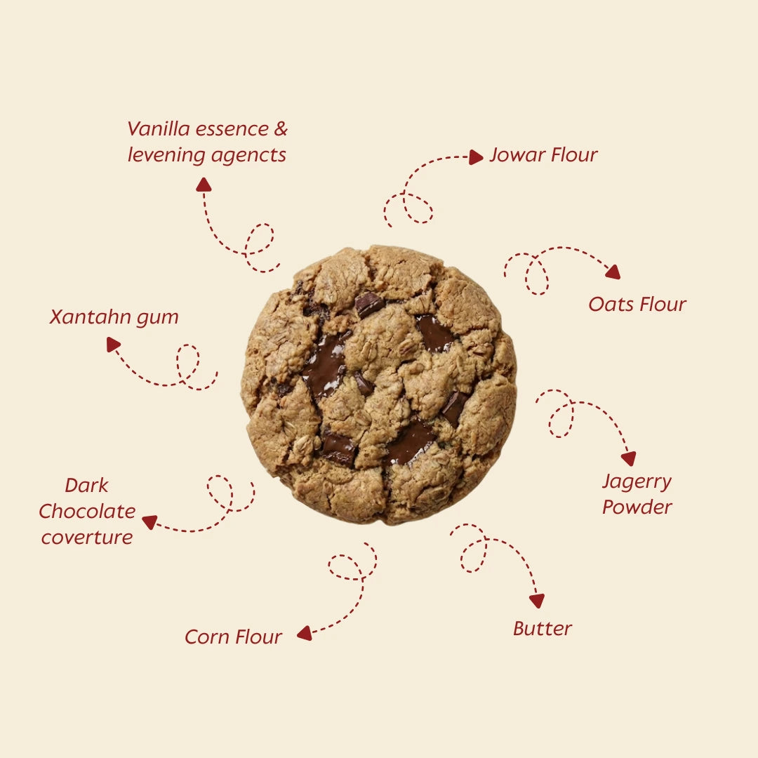 Jowar Chocolate Chip Cookies | Gluten Free