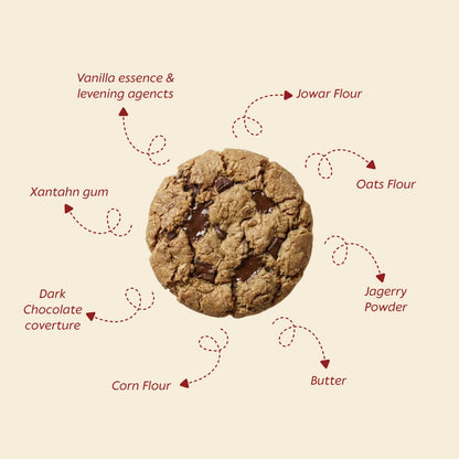 Jowar Chocolate Chip Cookies | Gluten Free