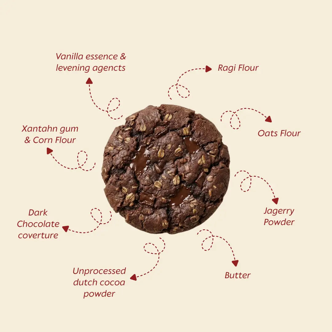 Ragi Double Chocolate Cookies | Gluten Free